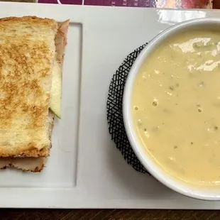 Sandwich and soup