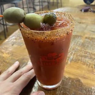 Pickle whiskey Bloody Mary