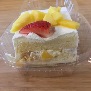 Mango cake slice