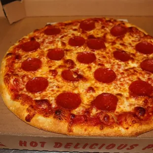 a pepperoni pizza