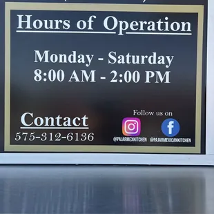hours of operation