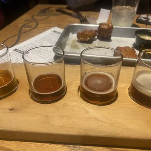 This is their beer flight pour.