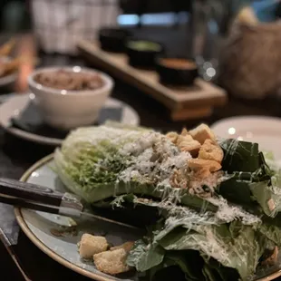 Roasted Poblano Caesar Salad