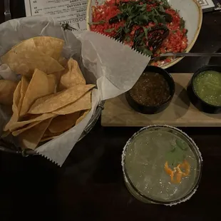 3 Salsas,  Sweet Corn Esquites