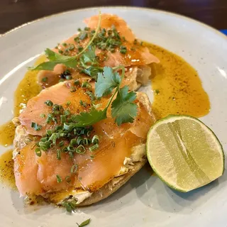 Smoked Salmon Tostada