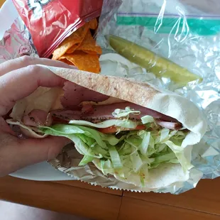 The Thursday special- turkey &amp; pastrami pita