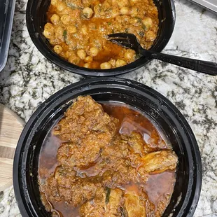 Murgh Chholay Lahori  and Chicken Karahi