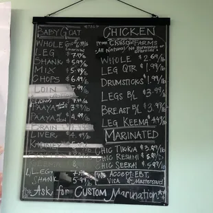 Meat prices as of 11/01/20
