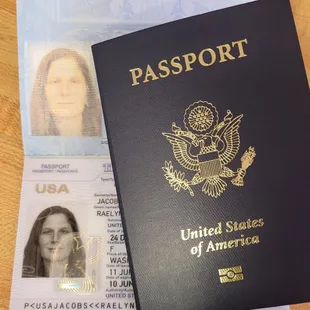 We offer passport services at our location.