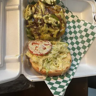 The Pak man burger was pretty good