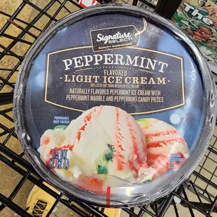 Peppermint light ice cream