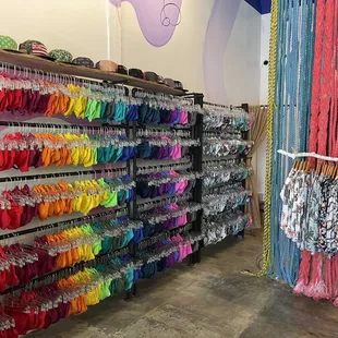 Here are all the tops arranged by color and a few different sizes available as well.