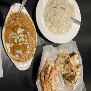 Malayee Kofta Dinner Special Garlic Naan Kasmmiri Naan