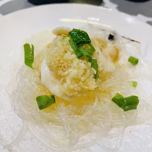Scallops with vermicelli