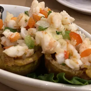 Shrimp Stuffed Tostones