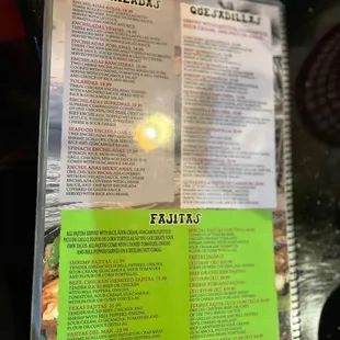 burritos and wraps, menu