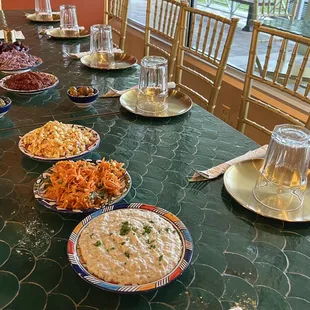 Assorted salads for the table