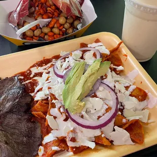 a plate of meat and vegetables