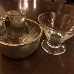 Gin martini comes in two parts