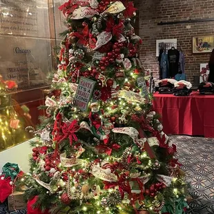 Christmas tree in merchandise area