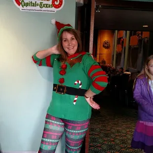 Ticket taker/ Elf for Christmas movies