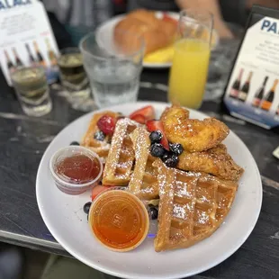 Chicken and waffles