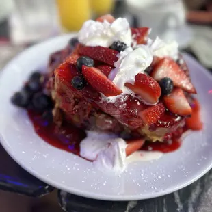 French toast with strawberry