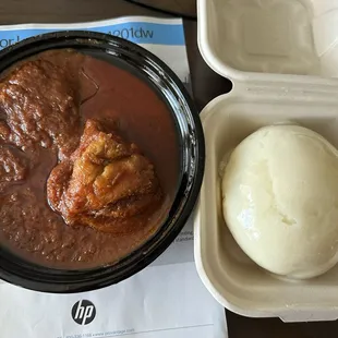 Chicken Stew and Fufu