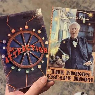 Postcards for keepsake of the two escape rooms