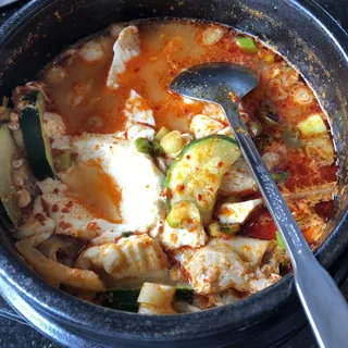 1. Spicy Soft Tofu "Soondubu-Jigae"