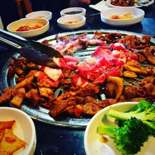 Great Korean BBQ late lunch! My first time here. I really enjoyed the cooking at the table.