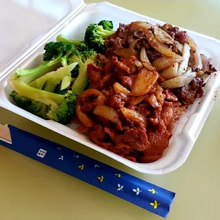 #6 - Beef and Spicy Pork Plate