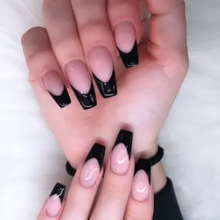 Black tips done by Anthony