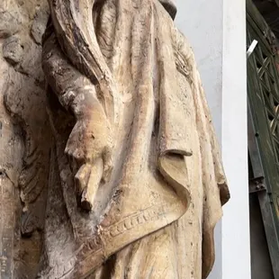 The theater has these beautiful imposing wooden angels