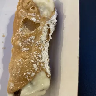 a crepe with cream and chocolate