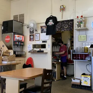 Looking into the kitchen