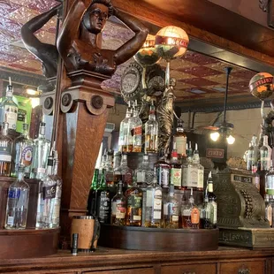 a bar with a lot of liquor