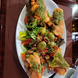 Smoked Salmon Bruschetta.