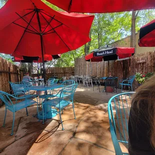 Outside seating area.