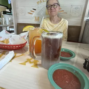 Dos XX amber and Peach Margarita