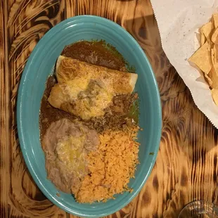 Combo 7.  Tamale and enchilada