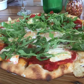 Spicy San Marzano Tomato Sauce, Mascarpone, Wild Arugula Pizza
