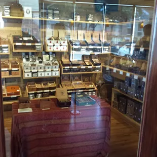 A glimpse of their humidor.