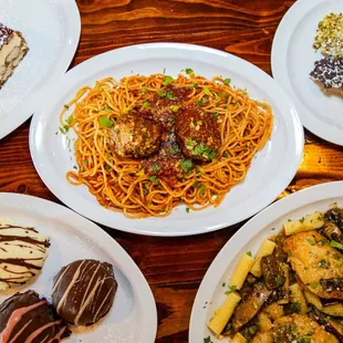 a variety of dishes