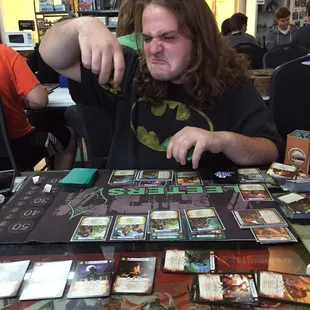 This is the face Ryan makes when he loses to a newbie. The only time he's ever lost to me. LOL.