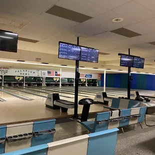 Bowling lanes...