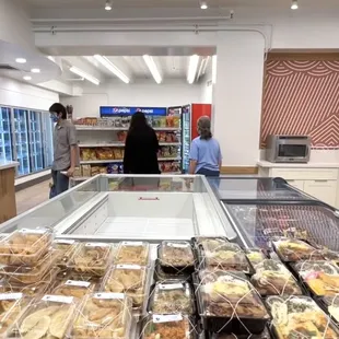 customers in a grocery store