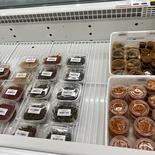 a variety of packaged food items