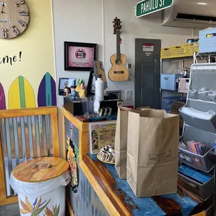 Inside ... little cramped but love the decor