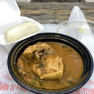 Ogbono with chicken!